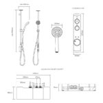 Aqualisa iSystem Smart Exposed Shower with Adjustable Head (Gravity Pumped)