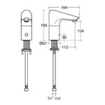 Armitage Shanks Sensorflow 21 Basin Mixer Mains Chrome