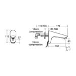 Armitage Shanks Sensorflow 21 Wall Basin Mixer Mains Chrome