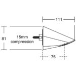 Armitage Shanks Anti Vandal Fixed Shower Head, Back Inlet A4672