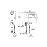 Armitage Shanks Sensorflow Wave Basin Mixer, Mains A6163