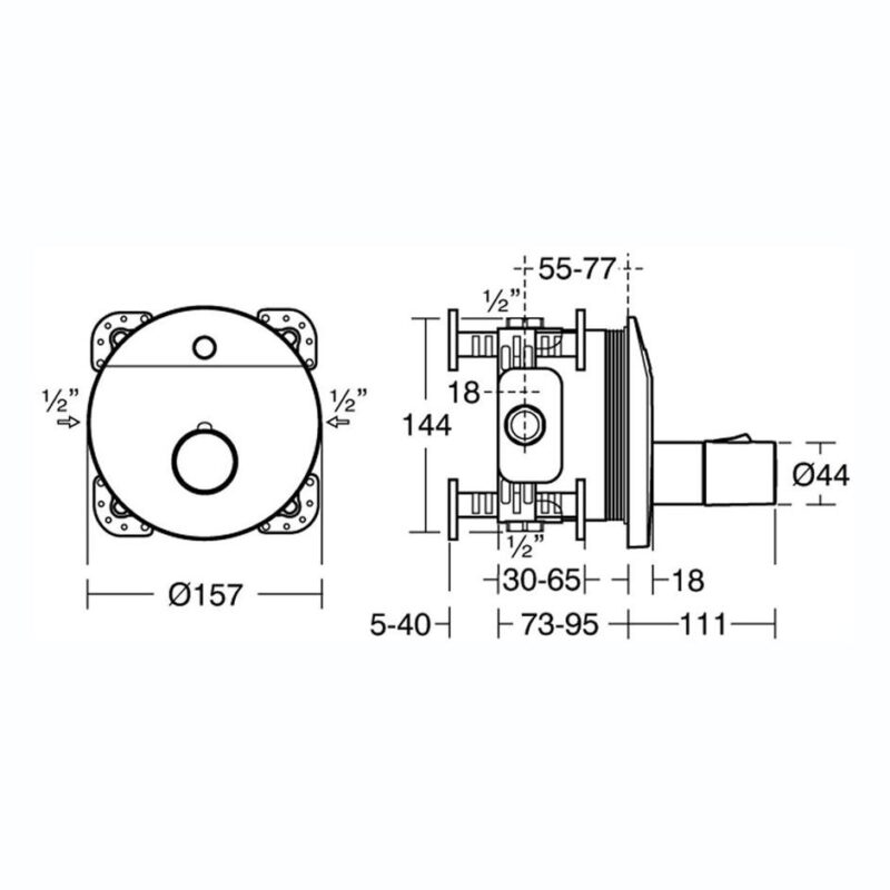 Armitage Shanks Sensorflow Wave Shower Valve, Mains A6173