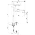 Armitage Shanks Contour 21  Tall Basin Mixer No Waste A6875
