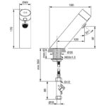 Armitage Shanks Sensorflow E Deck Basin Mixer, Battery A7547