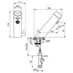 Armitage Shanks Sensorflow E Deck Basin Mixer with Control, Battery