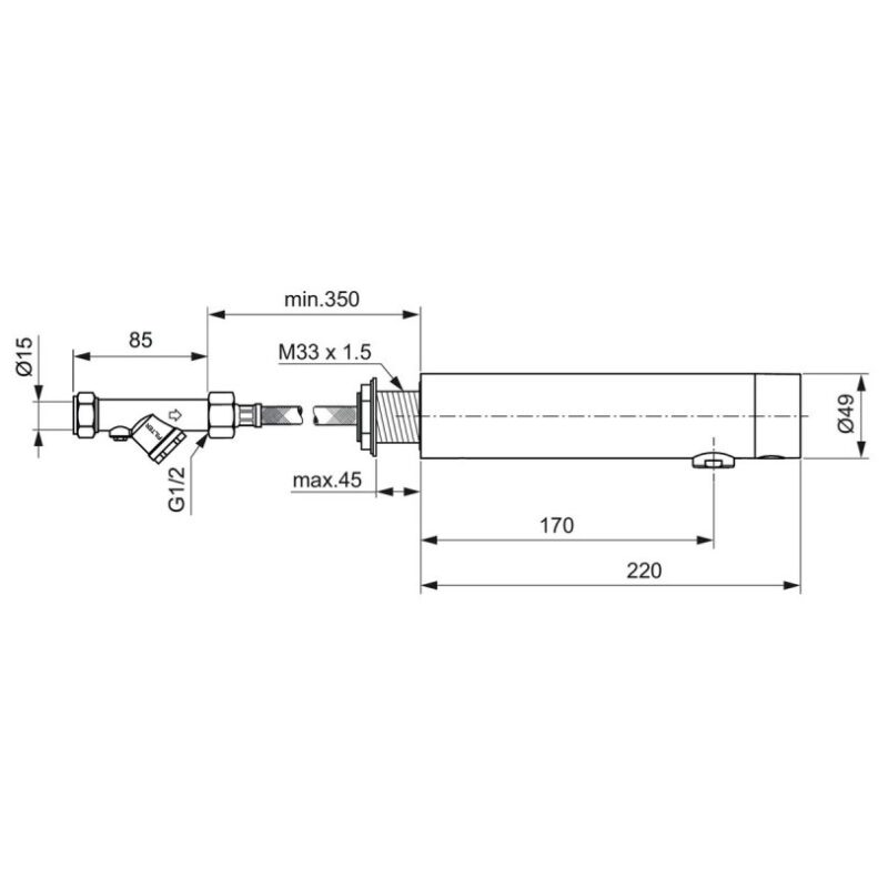 Armitage Shanks Sensorflow E Panel Basin Tap, Battery A7552
