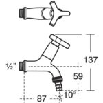 Armitage Shanks Nimbus 21 Bib Taps with Hose Union B1674