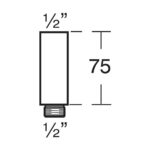 Armitage Shanks Bib Tap Extension 1/2" x 75mm (Single)