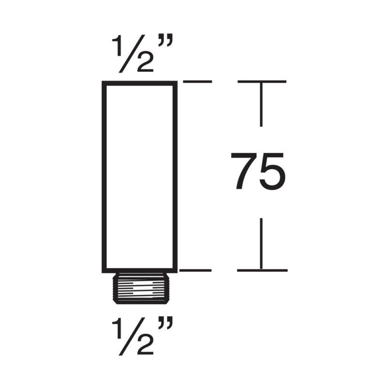 Armitage Shanks Bib Tap Extension 1/2" x 75mm (Single)