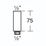 Armitage Shanks Bib Tap Extension 1/2" x 75mm (Pair)