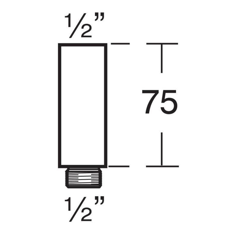 Armitage Shanks Nimbus 21 1/2" x 100mm Bib Tap Extension (Single)
