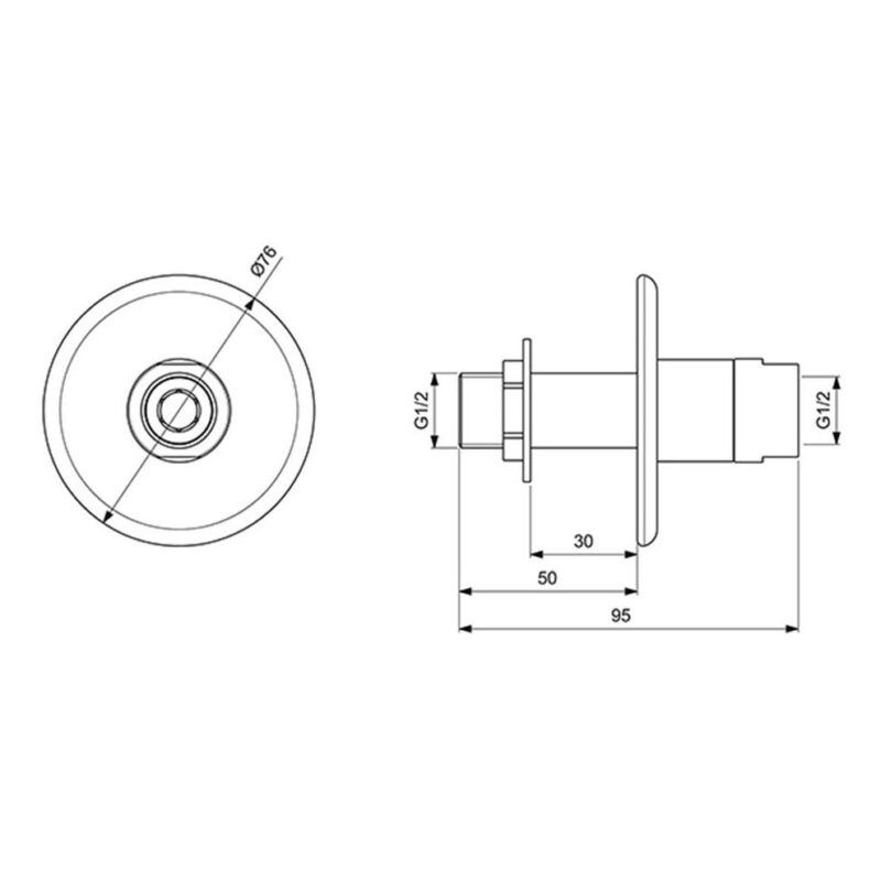 Armitage Shanks Concealed Self-Centralising Wall Mount (Single)
