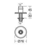 Armitage Shanks Nimbus 21 Concealed Bib Tap Wall Mount Pair