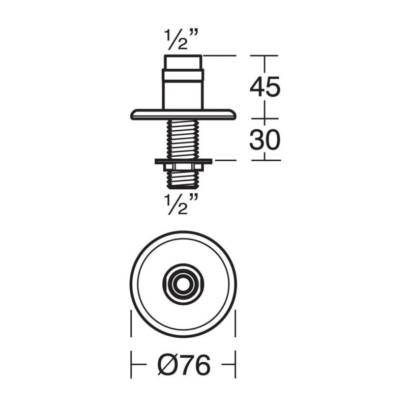 Armitage Shanks Nimbus 21 Concealed Bib Tap Wall Mount Pair