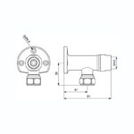 Armitage Shanks Nimbus 21 Exposed Self-Centralising Wall Mount (Single)