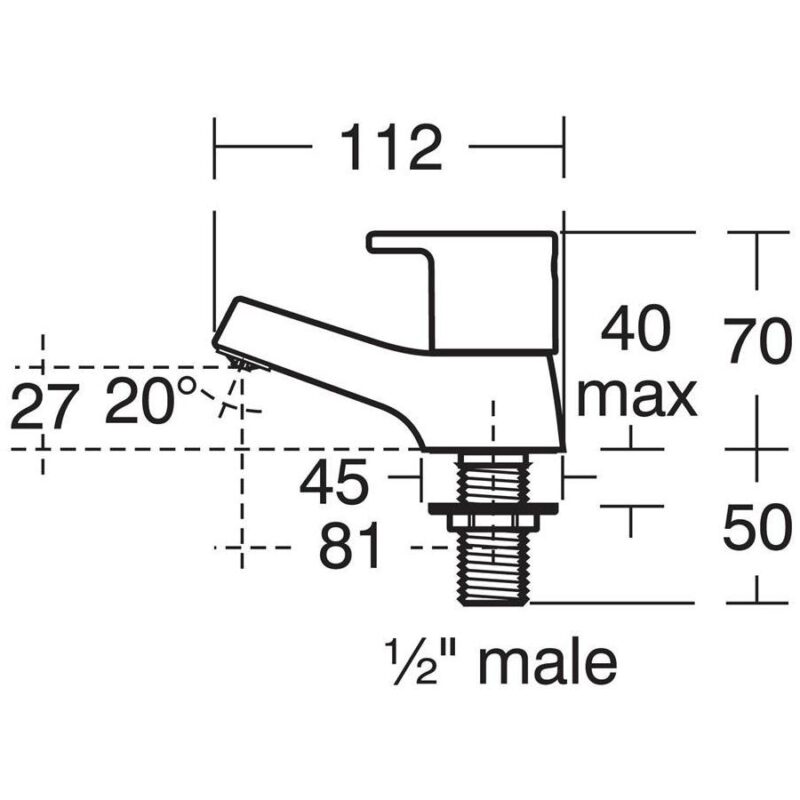 Armitage Shanks Sandringham 21 Basin Pillar Taps B3304