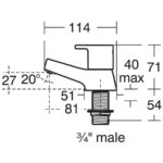 Armitage Shanks Sandringham 21 Bath Pillar Taps B3305