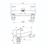 Armitage Shanks Sandringham 21 2 Hole Bath Filler B3309