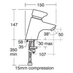 Armitage Shanks Avon 21 Push Button Self Closing Basin Mixer