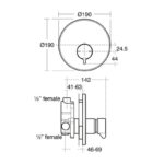 Armitage Shanks Avon 21 Built-In Self Closing Shower Mixer