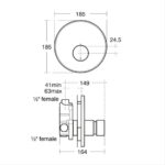 Armitage Shanks Avon 21 Self Closing Shower Valve Chrome
