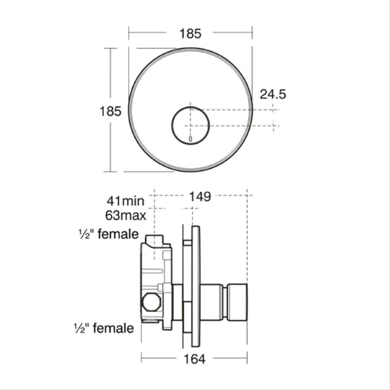 Armitage Shanks Avon 21 Self Closing Shower Valve Chrome
