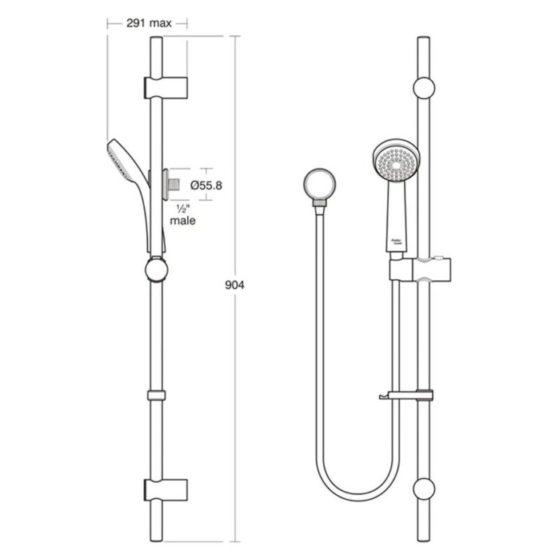 Armitage Shanks Armaglide 2 Slide Rail Kit B9306