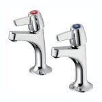 Armitage Shanks Sandringham 21 High Neck Pillar Taps Lever