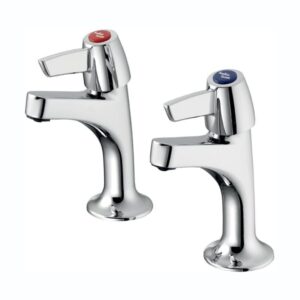 Armitage Shanks Sandringham 21 High Neck Pillar Taps Lever