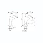 Armitage Shanks Sandringham 21 High Neck Pillar Taps Lever