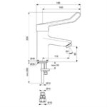 Armitage Shanks Contour 21+ Basin Mixer Medical Handle BC122