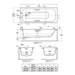 Armitage Shanks Sandringham 21 170cm 2 Taphole Bath with Grips