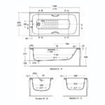 Armitage Shanks Sandringham 21 150cm 2 Hole Bath with Grips