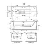Armitage Shanks Sandringham 21 160cm Bath with Grips & Tread