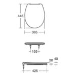 Armitage Shanks Sandringham 21 Seat & Cover, Plastic Hinges