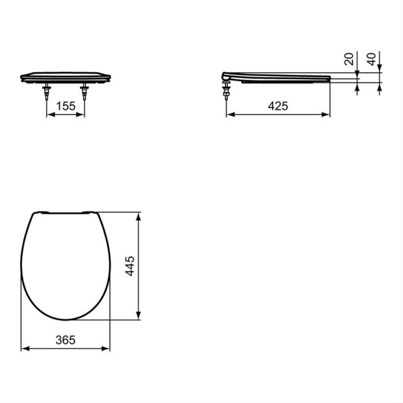 Armitage Shanks Sandringham 21 Toilet Seat Slow Close E1318