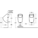 Armitage Shanks Profile 21 Rimmed Back Inlet Urinal Bowl E5701