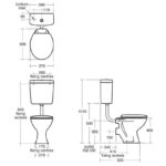 Armitage Shanks Sandringham 21 Low Level Toilet Pack, Push Button Cistern