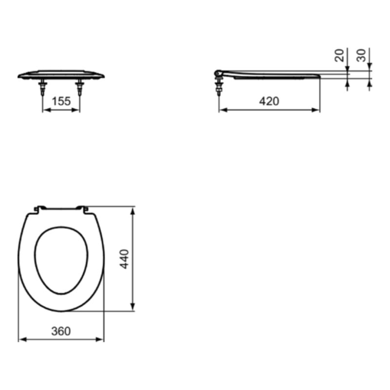 Armitage Shanks Sandringham 21 Comfort Height Close Coupled Toilet with Ring Seat