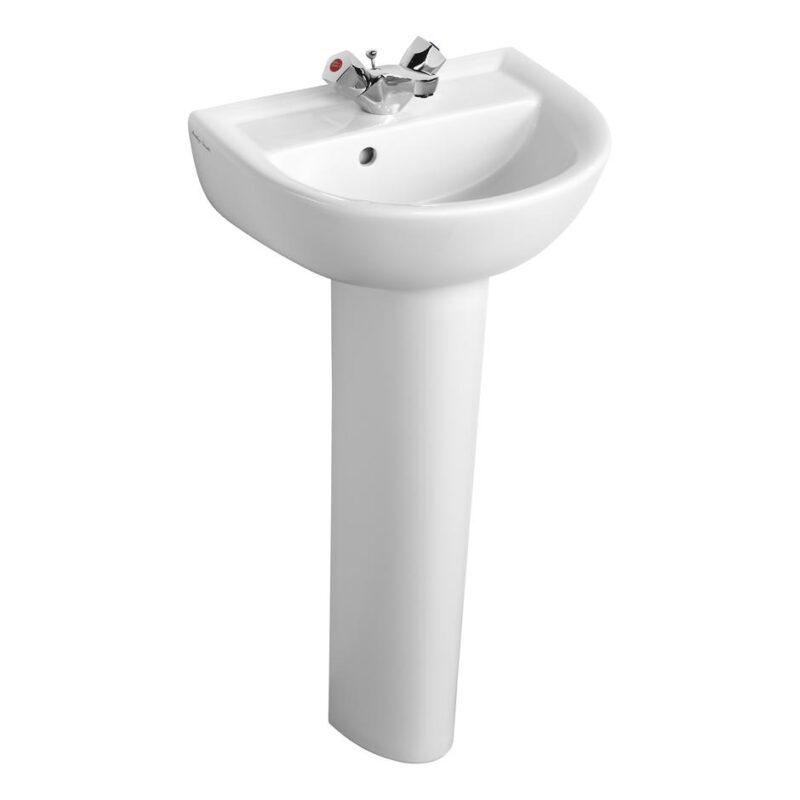 Armitage Shanks Sandringham 21 45cm 1 Hole Basin & Pedestal