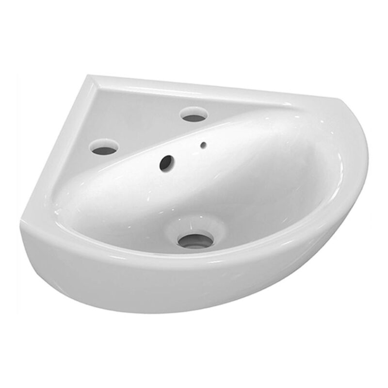 Armitage Shanks Sandringham 21 48cm Corner Basin 2 Tap Holes Armitage Shanks Sandringham 21 48cm Corner Basin 2 Tap Holes