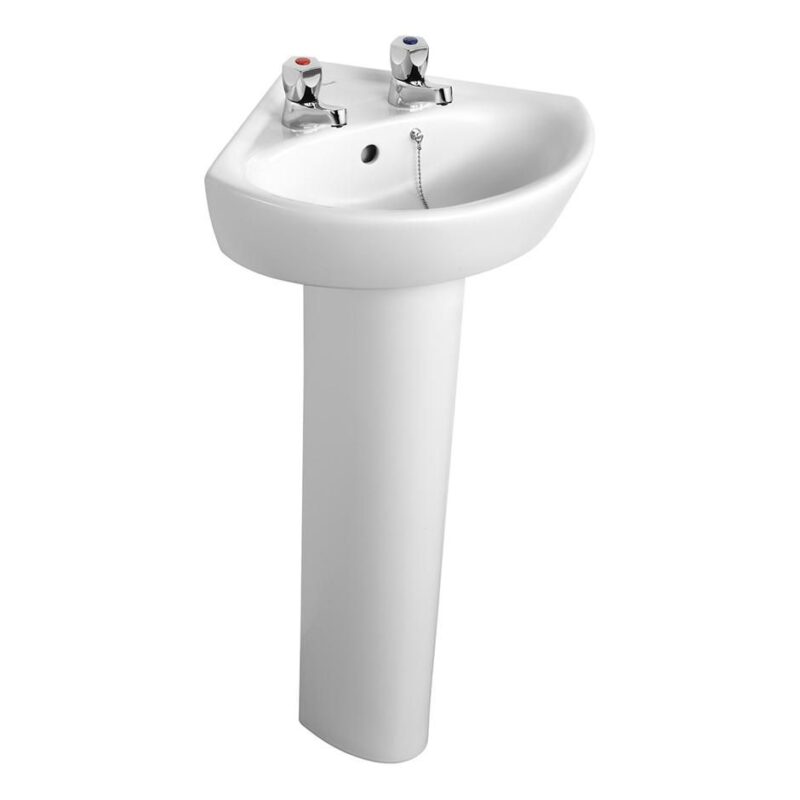 Armitage Shanks Sandringham 21 48cm Corner Basin 2 Tap Holes