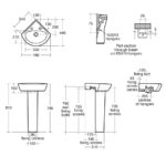Armitage Shanks Sandringham 21 48cm Corner Basin 2 Tap Holes