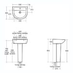 Armitage Shanks Sandringham 21 55cm 1 Hole Basin & Pedestal Pack