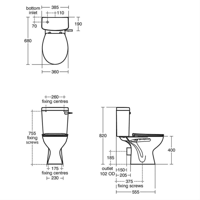 Armitage Shanks Sandringham 21 Close Coupled Pan