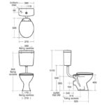 Armitage Shanks Sandringham 21 Low Level Toilet Pack, Bottom Inlet Cistern