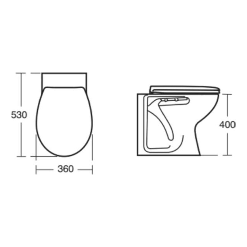Armitage Shanks Sandringham 21 Back to Wall Toilet with Soft Close Seat