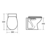 Armitage Shanks Sandringham 21 Back to Wall Toilet with Ring Seat