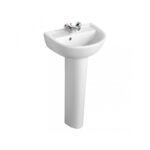 Armitage Shanks Sandringham 21 450mm 1 Hole Basin & Full Pedestal