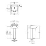 Armitage Shanks Sandringham 21 Full Pedestal